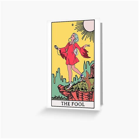 Modern Tarot Card The Fool Greeting Card For Sale By Maddiefrick