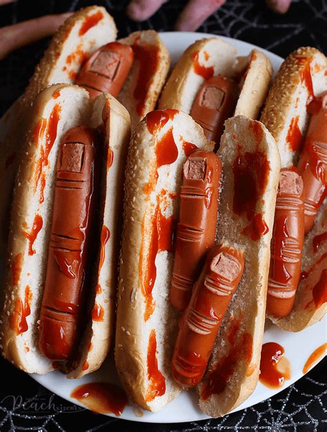 Bloody Fingers Hotdog Sandwiches The Peach Kitchen