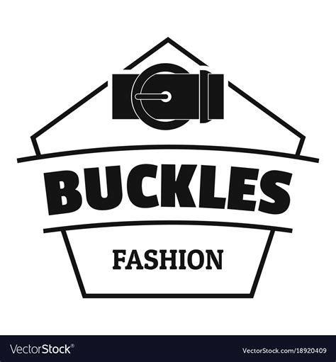 Buckle Clothing Logo Simple Black Style Royalty Free Vector