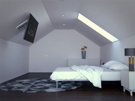 How do i mount a tv on the wall you ask? TV Wall Mount Ideas | Slanted ceiling bedroom, Tv in ...