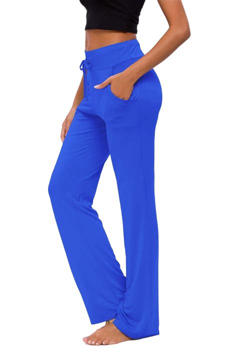 Buy Womens Yoga Pants With Pockets Straight Leg Loose Comfy Modal
