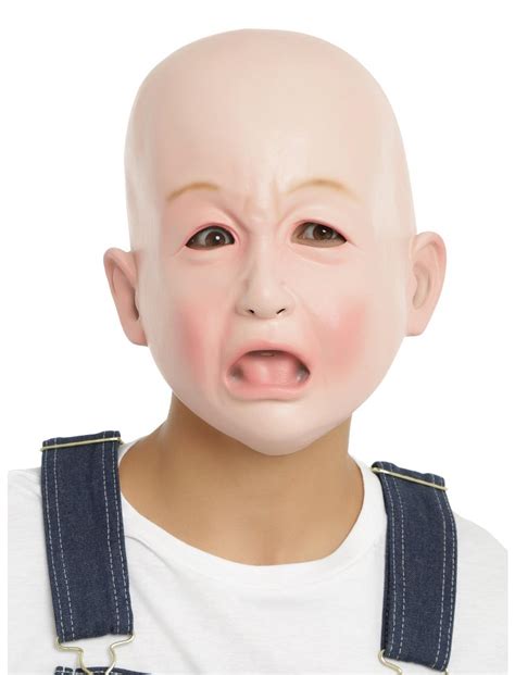 Crying Baby Mask Crybaby Face Creepy Infant Angry Sad Funny Pvc