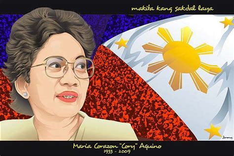 Cory aquino and democracy in after his tragic death, yellow became the colour of opposition movement, the colour of corazon aquino and the colour of a revolution that spread like. Cory's kids to lead unveiling of people power icon's bust ...