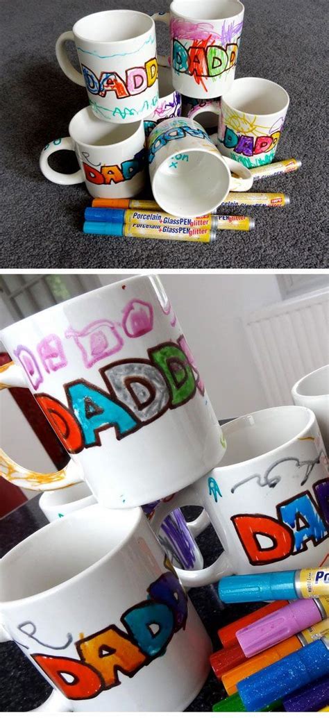 Fathers Day Sharpie Mugs Easy Fathers Day Crafts For Kids To Make