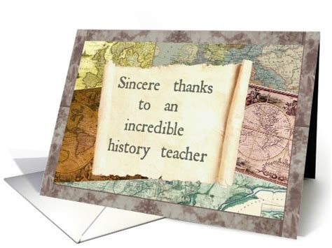 Thank You History Teacher Card 401292