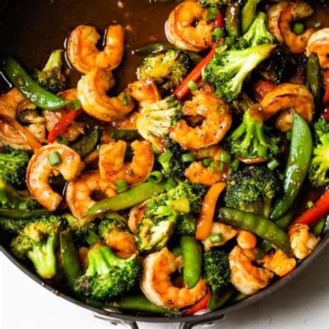 Honey Garlic Shrimp Stir Fry The Almond Eater