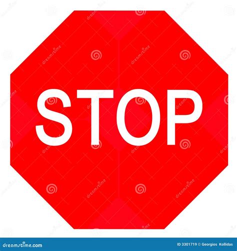 Stop Sign Stock Illustration Illustration Of Halt Attention 3301719