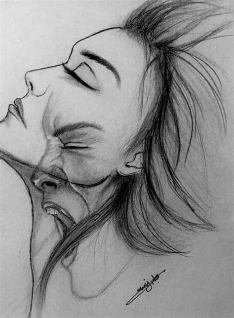 25k Sample Sketches Of Emotions Pain Sorrow Crying Drawing For Beginner