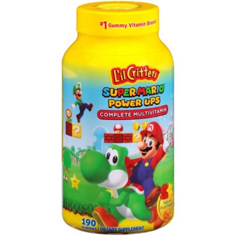 Lil Critter Super Mario Power Ups Fruit Flavored Complete Multivitamin