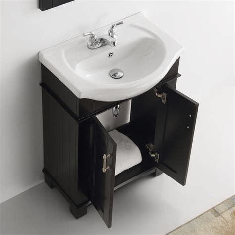 Measure the width at the front and back of the vanity top and measure from the front edge to the back of your old countertop to find out the depth. Fresca Hartford 24" Black Traditional Bathroom Vanity at ...