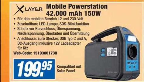 Xlayer Mobile Powerstation 42000 Mah 150w Angebot Bei Expert