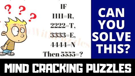 Mind Cracking Puzzles With Answers Math Logic Puzzles Brain Teasers