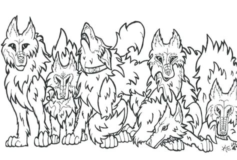 Anime Wolf Pack Coloring Pages Anime Winged Wolves Coloring Pages