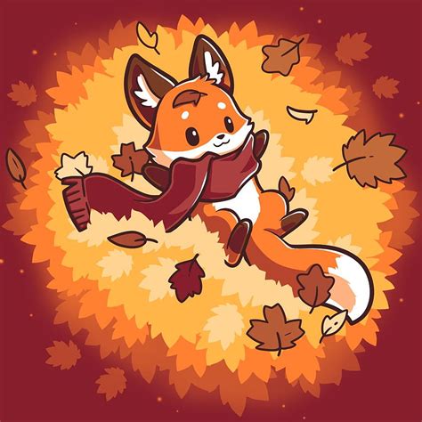 Autumn Fox Funny Cute And Nerdy Shirts Cute Fox Drawing Cute Cartoon