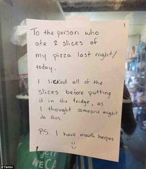 Hilarious Revenge Notes To Thieving Co Workers And Bad Neighbours Sweep