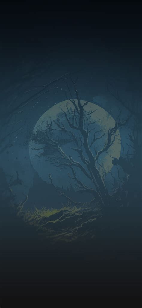 Dark Forest And Moon Wallpaper Moon Aesthetic Wallpaper Iphone