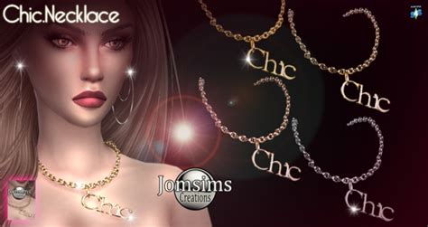 Chic Necklace At Jomsims Creations Sims 4 Updates