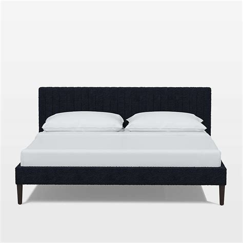 Camilla King Boucle Ink Channel Bed Reviews Crate And Barrel
