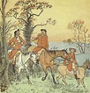 The Three Jovial Huntsmen Drawing by Randolph Caldecott - Pixels