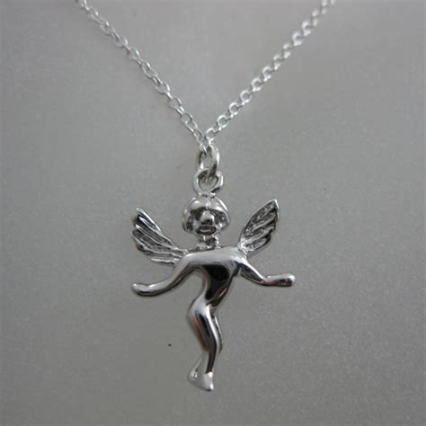 925 Sterling Silver Angel Charm Pendant Necklace 16 24 Inch