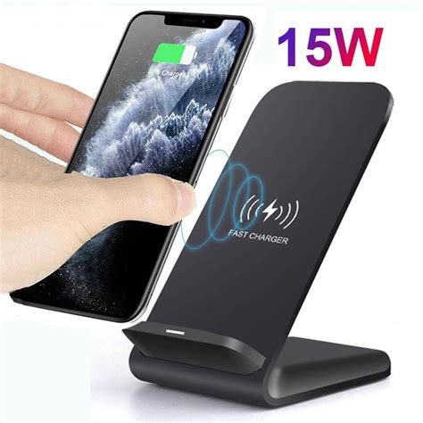 15w Qi Wireless Charger Stand For Iphone Se2 X Xs Max Xr 11 Pro 8
