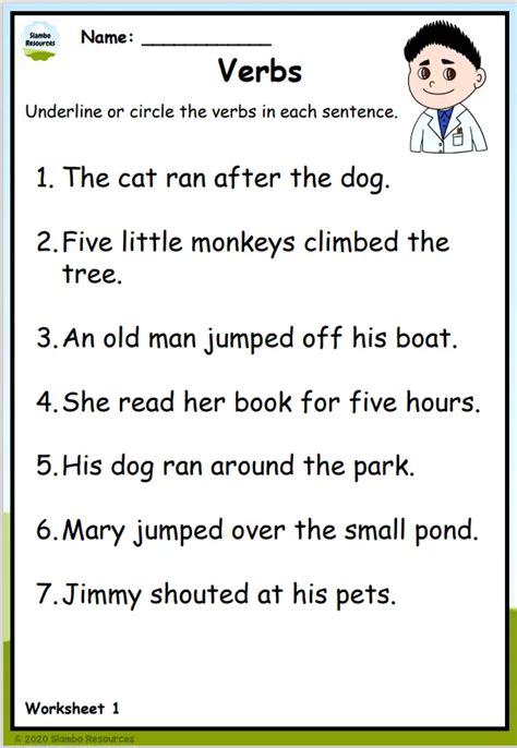 Grade 2 Verb Worksheets Free Printables English Worksheets