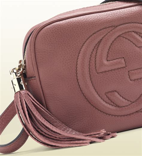 Lyst Gucci Soho Dark Pink Leather Disco Bag In Pink