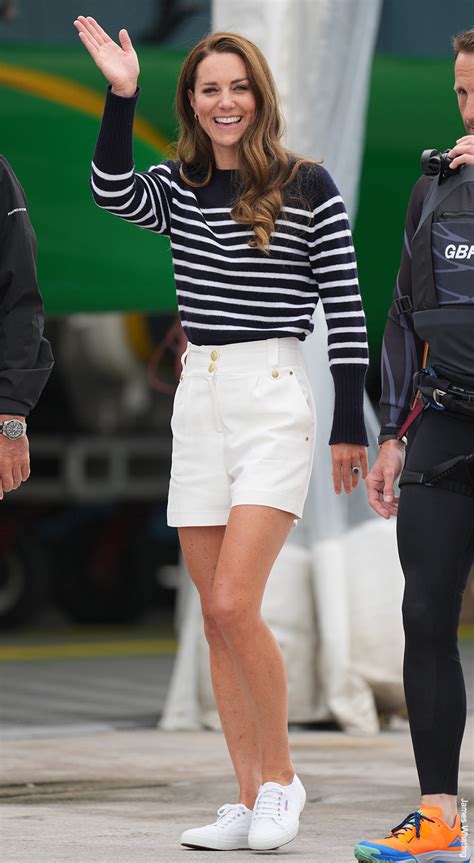 Kate Middletons Navy Blue Striped Sweater By Erdem