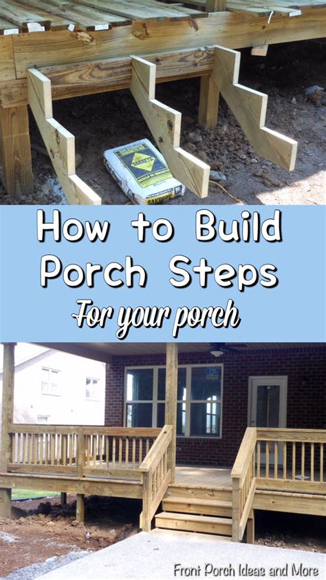 How To Build Steps How To Build A Porch Porch Steps