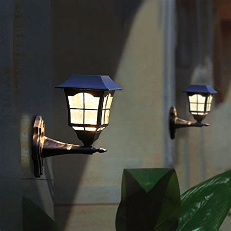 6 Lumens Solar Wall Lantern Outdoor Sconce Led Light Fixture With Mount