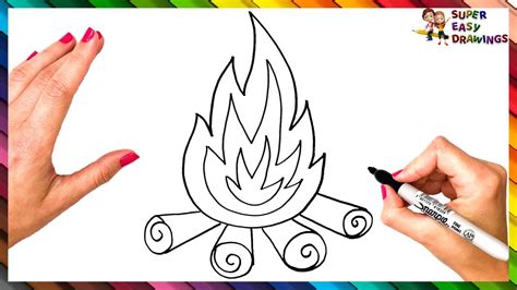 How To Draw Fire Step By Step 🔥 Fire Drawing Easy Youtube