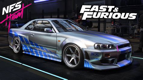 Need for Speed Heat แตงรถ Skyline R34 แบบในหนง fast and furious