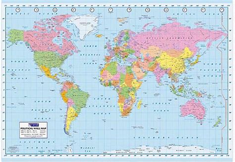 Political World Map Maxi Poster 61cm X 915cm Uk