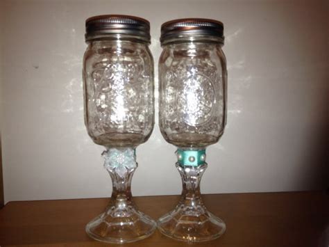Country Chic Wedding Redneck Wine Glass Mason Jar By JennasCustoms 16