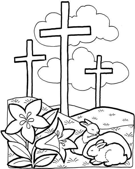 Happy easter to all our readers! Christian Easter Coloring Pages - Coloring Home