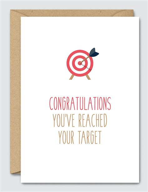 Congratulations Youve Reached Your Target Congratulations Card Unique