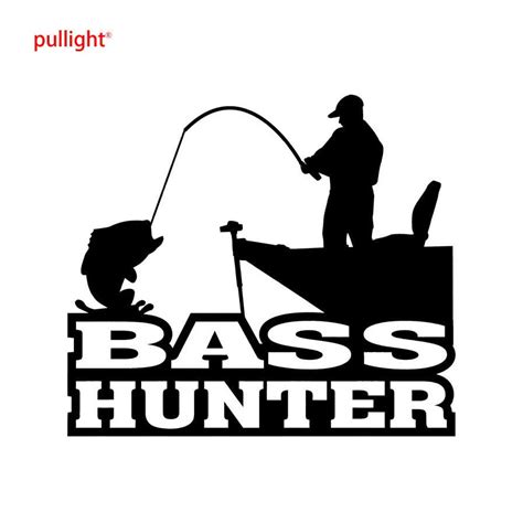 Bass Hunter Fishing Vinyl Decal Sticker Decalshouse