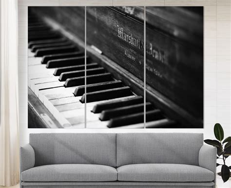 Vintage Piano Canvas Print Abstract Piano Photo Pianist T Etsy