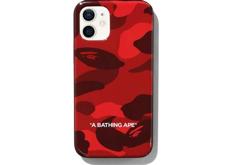 Bape Color Camo Iphone 12 Mini Case Red Ss21