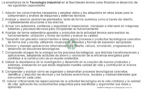 Tecnología Eso Y Tecnología Industrial Bachillerato Bachillerato