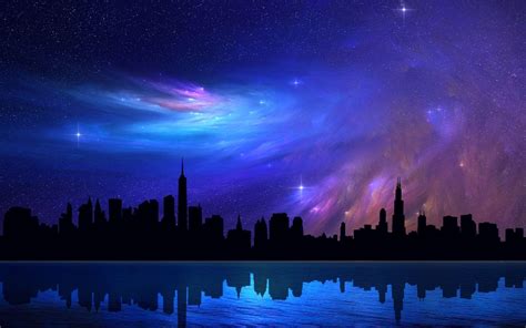 City Night Sky Wallpapers Top Free City Night Sky Backgrounds