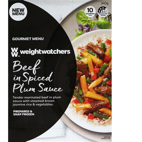 Weight Watchers Frozen Meal Spiced Plum Beef 340g Woolworths