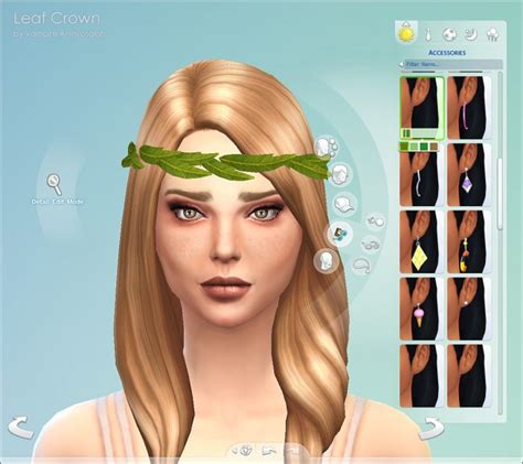Leaf Crown 4 Colors By Vampire Aninyosaloh At Mod The Sims Sims 4 Updates