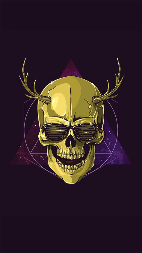 Hipster Skull Hd Wallpaper For Your Mobile Phone