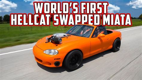 Hellcat Swapped Mazda Miata Dyno And Street Hits Drag