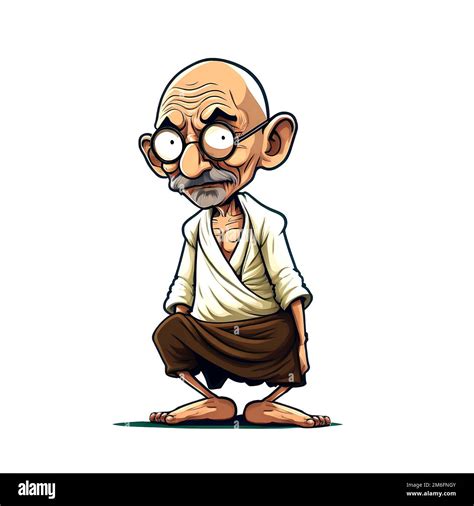 Mohandas Karamchand Gandhi En Personaje De Dibujos Animados