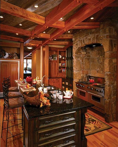 53 Sensationally Rustic Kitchens In Mountain Homes Rustic Kitchen