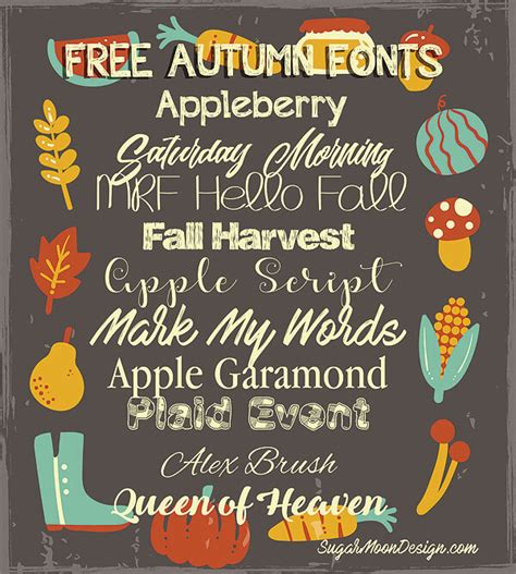 Autumn Fonts Sugar Moon Design