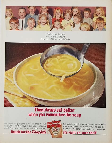 1964 Campbells Chicken Noodle Soup Vintage Ad Vintage Ads Retro