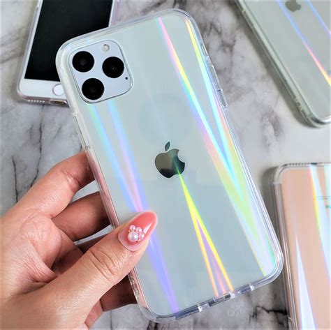Iphone 11 Pro 58 Clear Holographic Laser Rainbow Cover Phone Case
